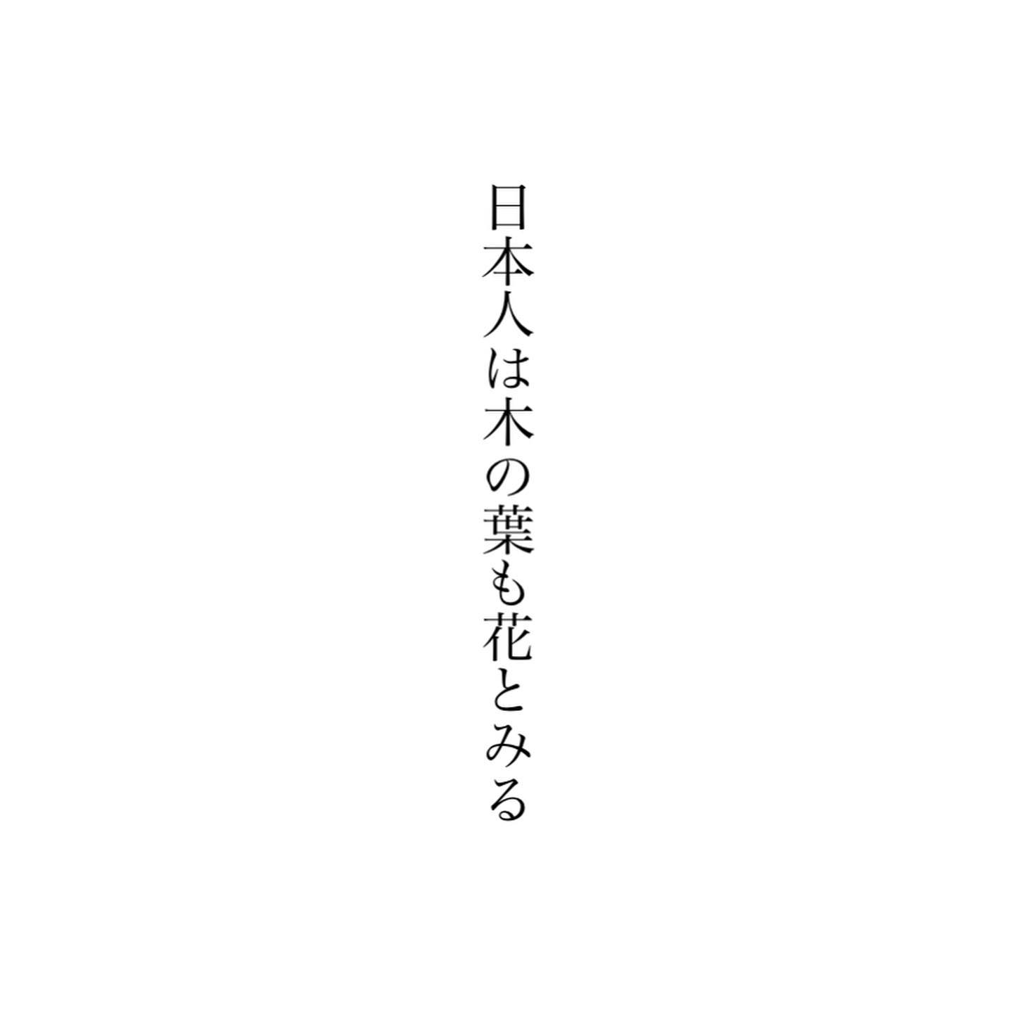 日本人は木の葉も花とみる